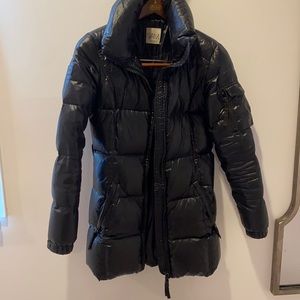 SAM black mid length jacket